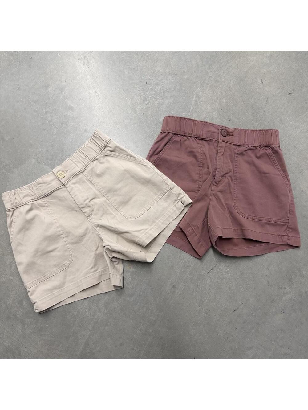 Bundle of 2 Lee Women's Utility Shorts Bundle Size Medium Khaki & Mauve Casual